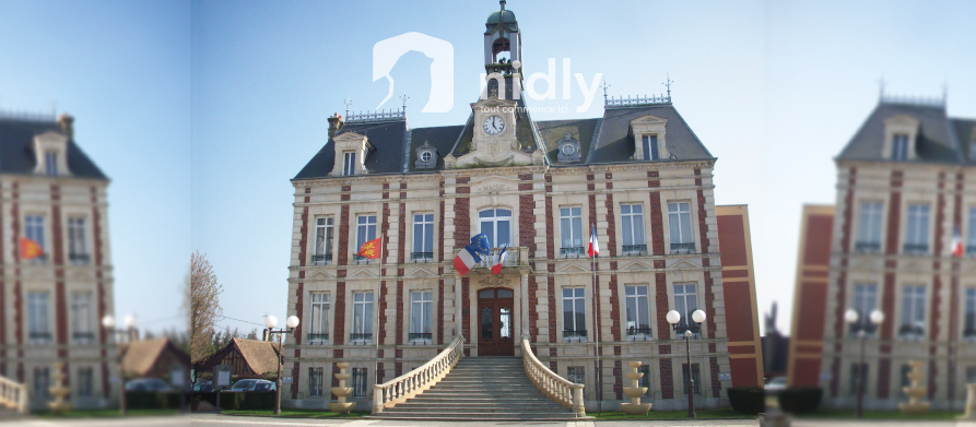 Façade d’un bâtiment institutionnel, ici la mairie de Bourg-Achard